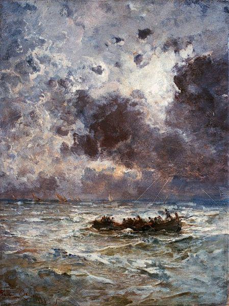 Pompeo Mariani Seascape at Bordighera oil painting picture